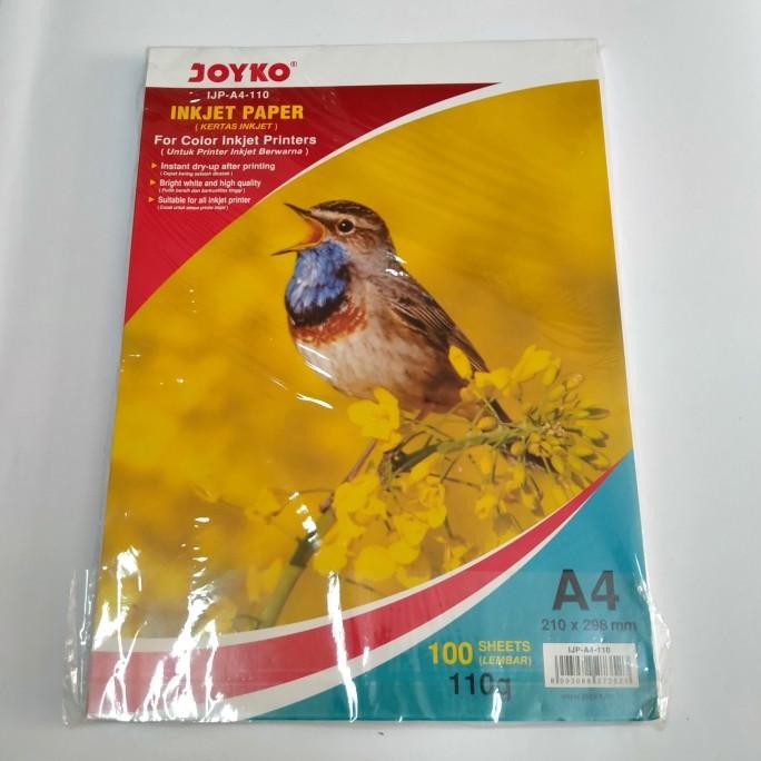 

sale! inkjet paper joyko / kertas inkjet 110g isi 100 lembar ijp-a4-110