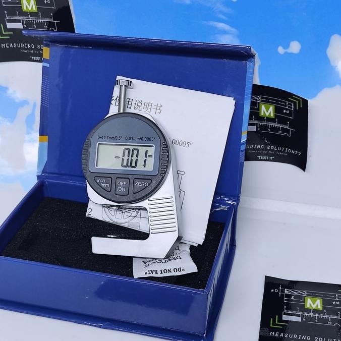 

sale! alat ukur ketebalan kertas plat digital thickness gauge 12.7mm