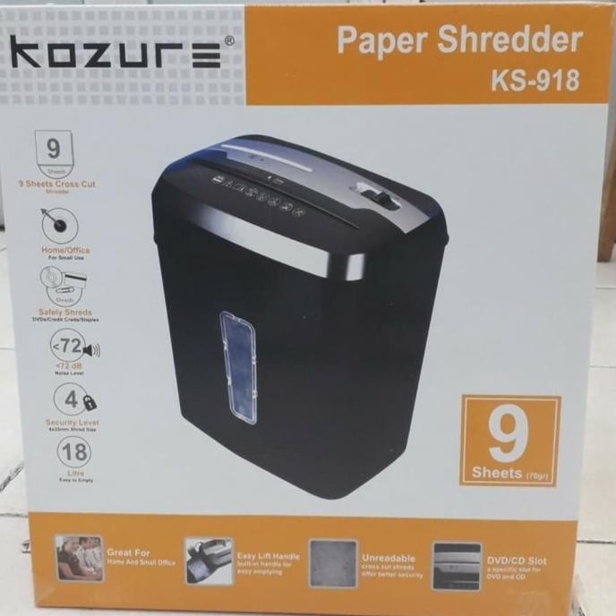 

sale! kozure ks918 cross cut - paper shredder / mesin penghancur kertas