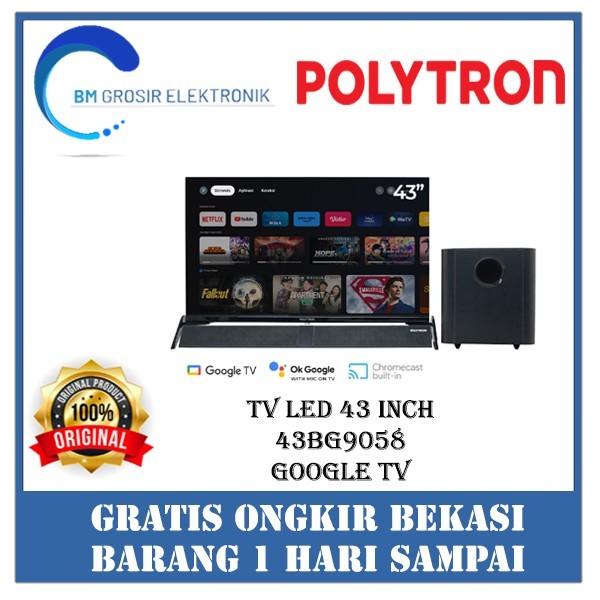 POLYTRON PLD 43BAG9953 / PLD-43BAG9953 TELEVISI SMART TV LED 43 INCH