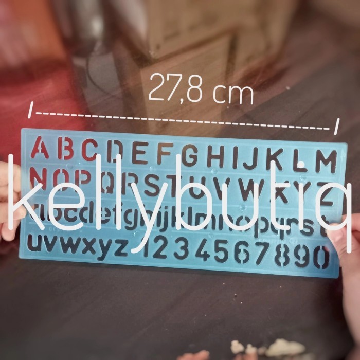 

TERLARIS! Alphabet Template Ruler Penggaris Cetakan Huruf Besar Kecil Angka