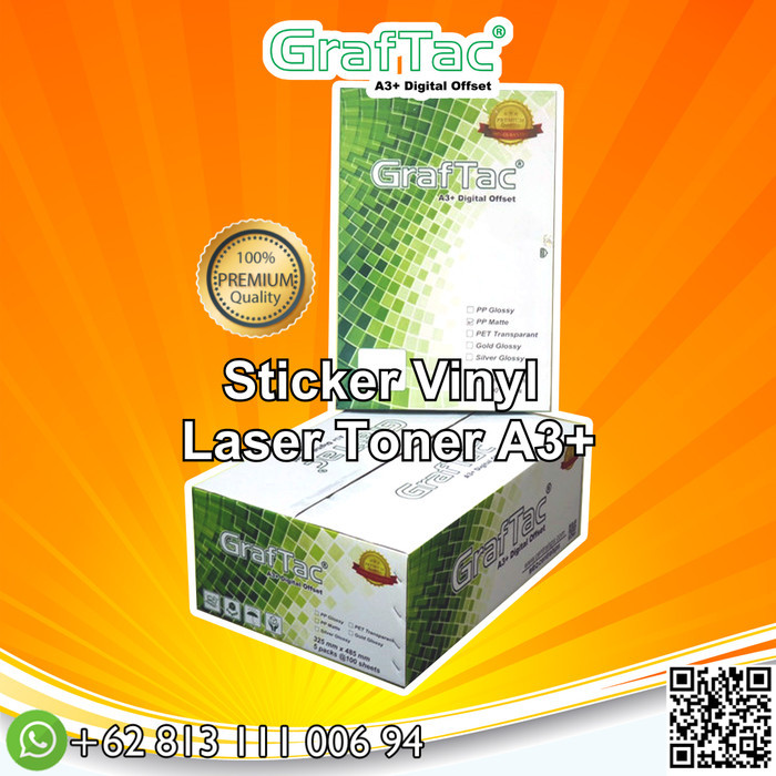 

TERBARU! GRAFTAC Stiker Vinyl Laser DIGITAL A3+ isi 100 - PACK INSTANT