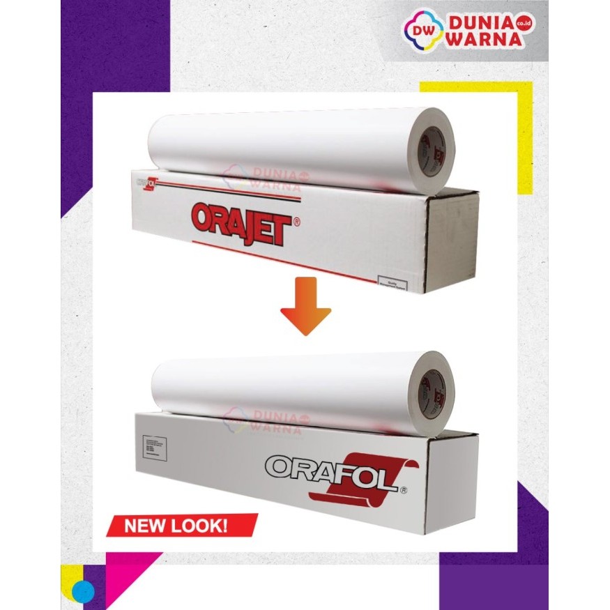 

NEW ORAJET 105 cm Roll 50 m Digital Printing Sticker Vinyl Lem Bening