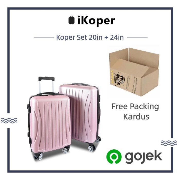 Travel Koper Polo Set 20 Inch + 24 Inch Original Polo Cabin Size Koper Import
