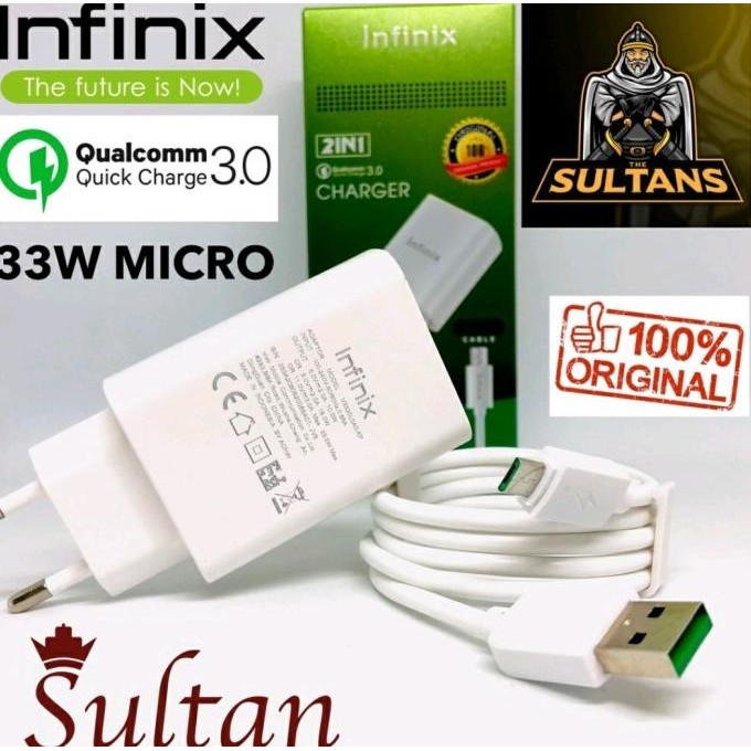 ori - travel charger infinix fast charging 33w original - benua cell