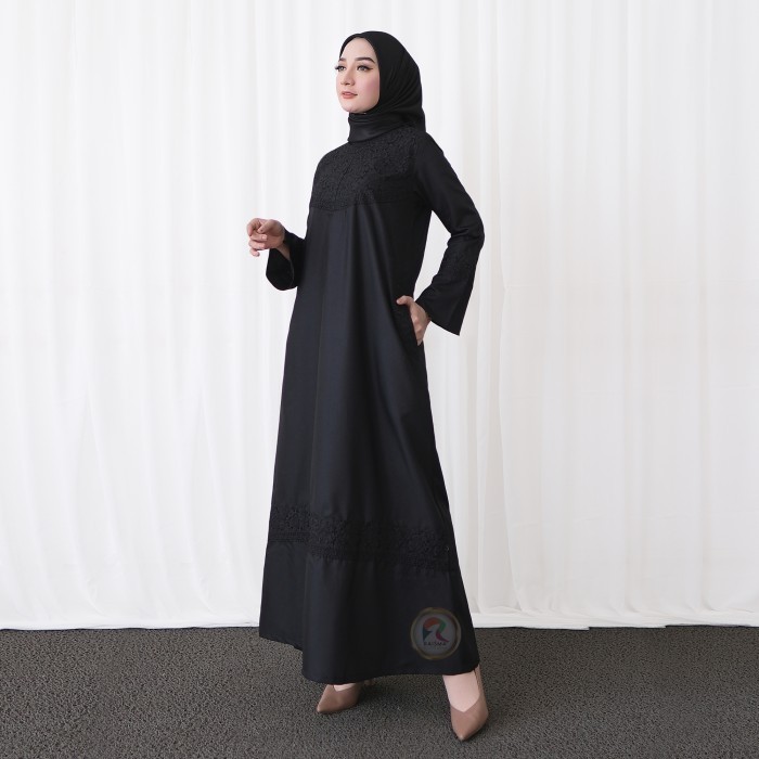 GAMIS PUTIH BORDIR BAHAN KATUN TWIL / BAJU GAMIS PUTIH PUTIH CANTIK