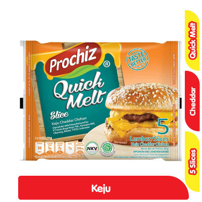 

Prochiz Quick Melt Keju Cheddar Olahan Slice 5 s