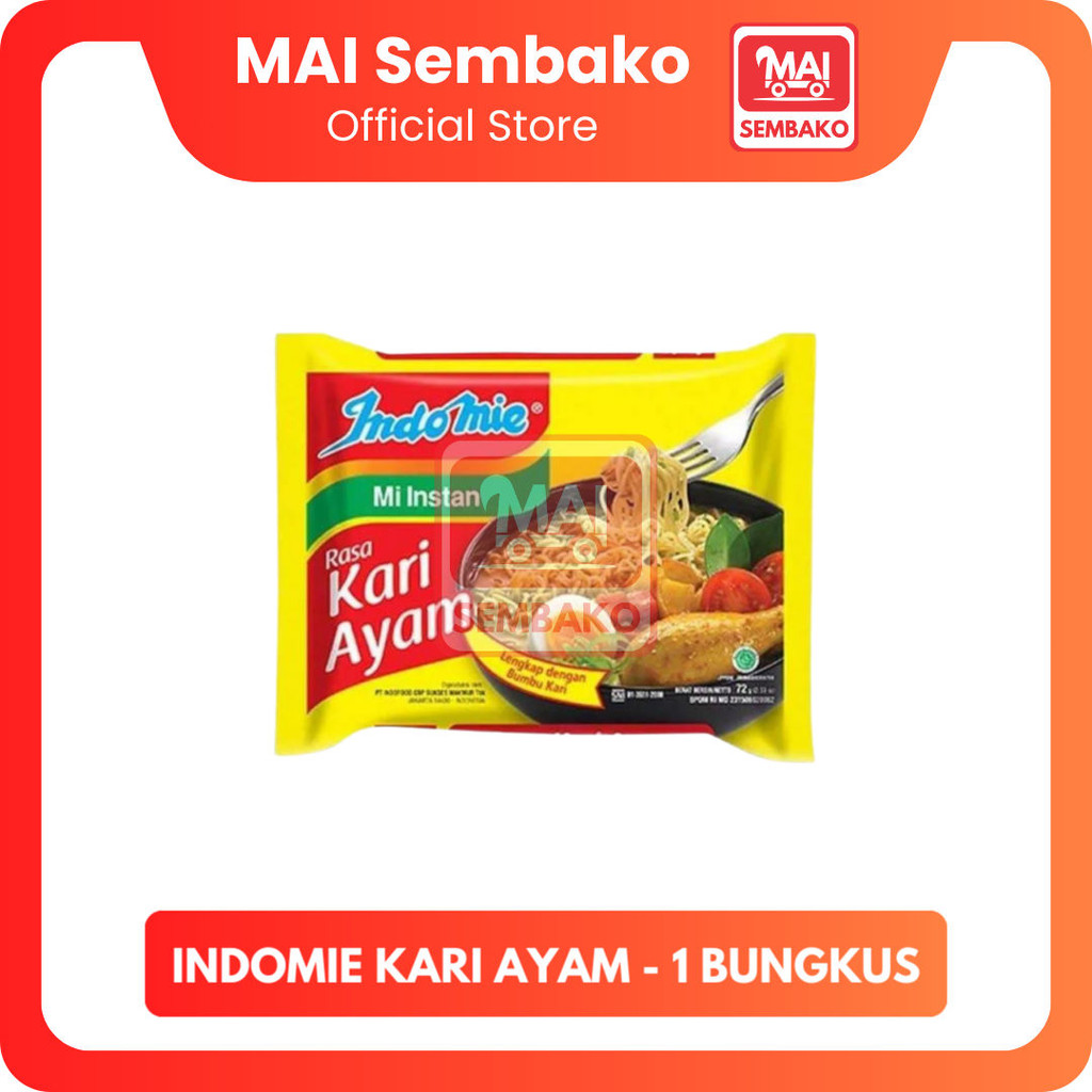 

Indomie Kari Ayam 1 Bungkus - Mie Instan Indomie Kari