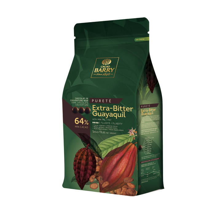 

Cacao Barry Extra Bitter Guayaquil 64% 1kg dark chocolate couverture