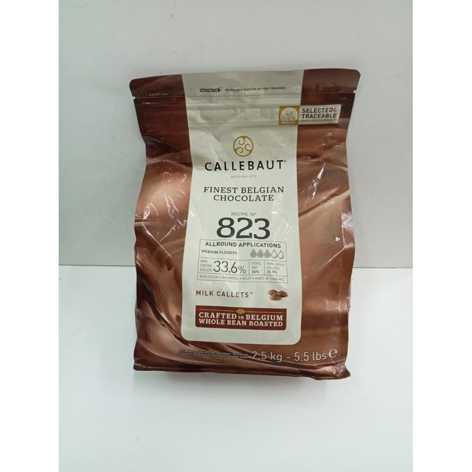 

Callebaut 823 Milk 2.5 kg bag / couverture chocolate dcc
