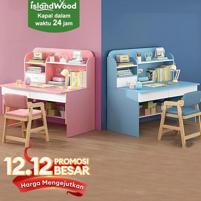 Meja belajar anak Meja Kerja Meja Belajar aesthetic Meja Belajar Anak Set Kursi Meja Kerja Minimalis