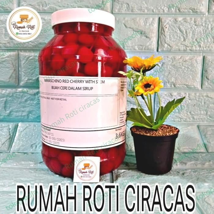 

Cherry Merah Tangkai Maraschino Red Chery With Stem 3,6Kg Ceri Sirup New 100 % Original