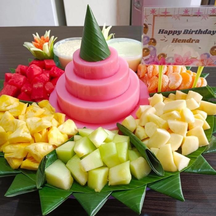 

Tumpeng Puding/ Puding Tampah/ Puding Buah/ 5-20 Porsi/Happyyesfood Terbaru 100 % Original