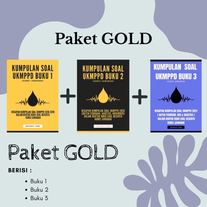 PROMO Paket GOLD Paket Buku 1 2 dan 3 Kumpulan Soal UKMPPD Kedokteran