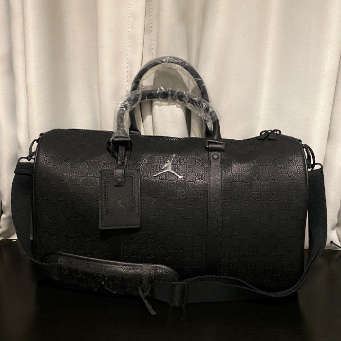 Air Jordan Monogram Duffle Bag Black Faux Leather / Tas 100% Original