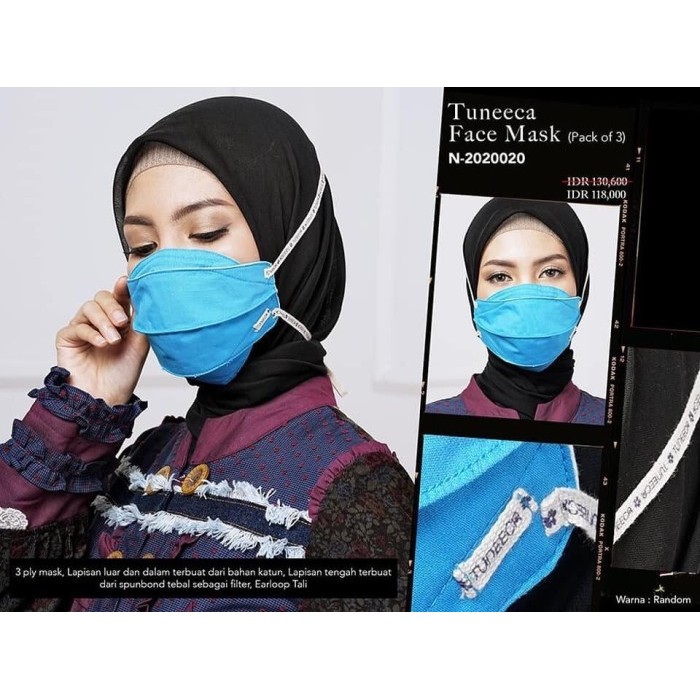 TERLARIS Masker tuneeca kode 20 new ori