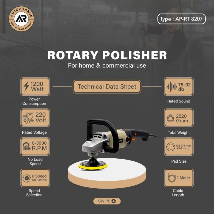 TERBARU Mesin Poles Rotary / Polisher Rotary Autopramie / Mesin Poles Mobil BISA GOSEND