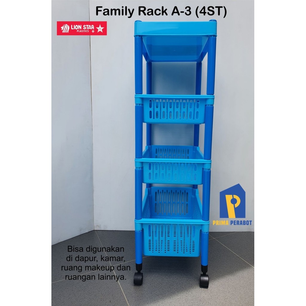 Rak Family Susun 4 Rak Serbaguna/Rak Salon Ss-4 Lion Star A-3