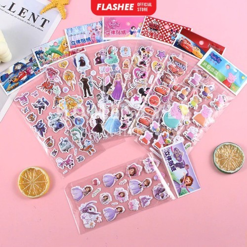 

Flashee Stiker Timbul Random Stiker Anak 3D Stiker Mainan Tempel Stiker Mainan Anak Perempuan