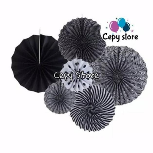 

ORIGINAL Paper Fan Hitam Set / Paper Fan Black Set uk-80
