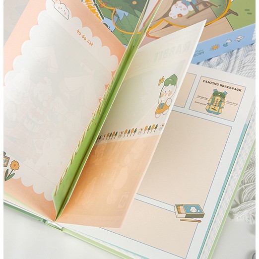 

Buku Diary Gembok Rabbit Go Camping Notebook Lock + Box Jurnal - 7024