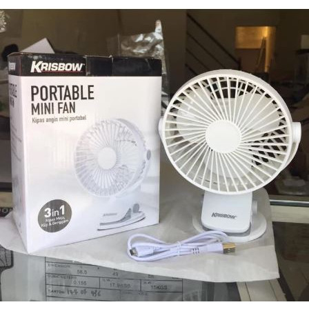 Krisbow Portable Mini Fan Clip Kipas Angin Meja Jepit Kipas Meja Kecil / Krisbow Kipas Angin