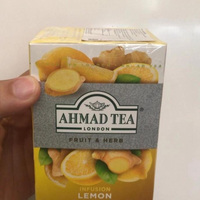

AHMAD TEA LEMON GINGER INFUSION 40G TEH JAHE LEMON 20 sachet TERMURAH