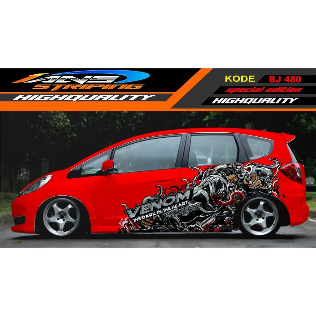 Decal Sticker Mobil Jazz, Brio, Sigra, Agya, Yaris / Stiker Mobil Venom / Variasi Sticker Mobil