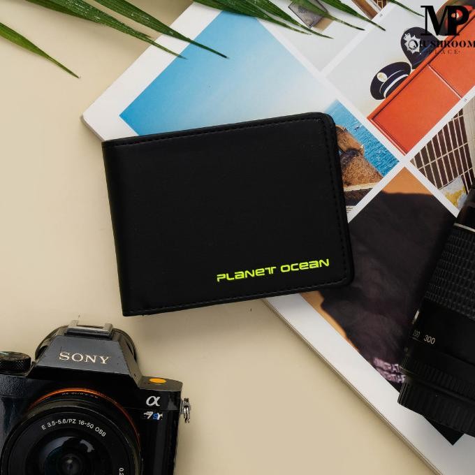 Dompet Lipat Remaja Cowok Planet Ocean Warna Hitam Original - PO18