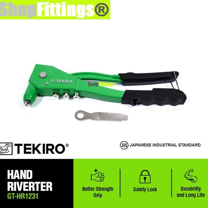 TEKIRO Tang Rivet Gun Hand Riveter Alumunium Metal Heavy Duty HR 1231