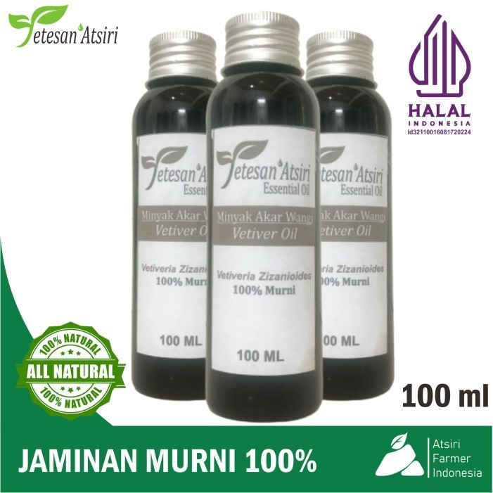 100ml minyak atsiri akar wangi usar madu murni vetiver oil