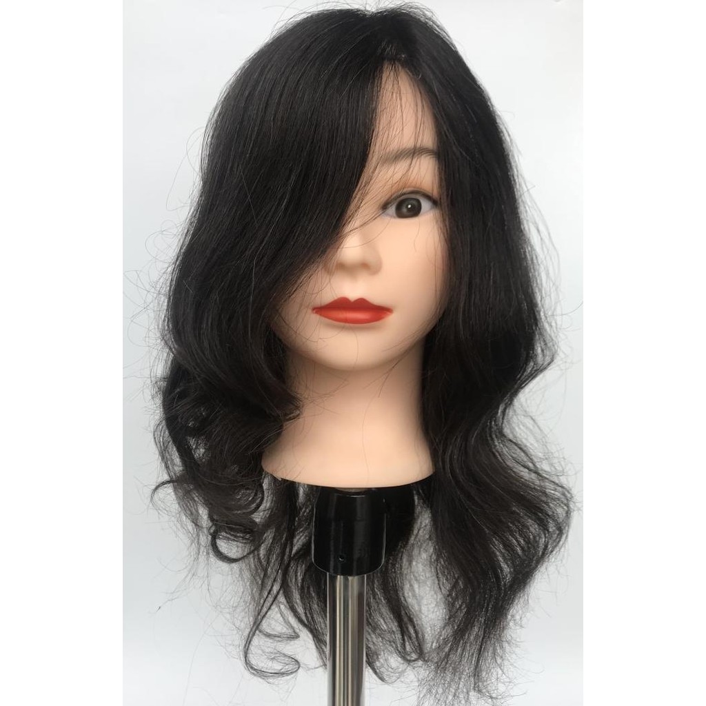 Koryu Nikko Kepala Manekin Rambut Asli 100% Latihan Penata Rambut