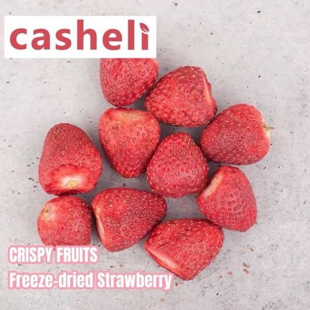 

casheli Stroberi Kering 30g Crispy Freeze-dried Premium Stroberi Snack Buah Asli