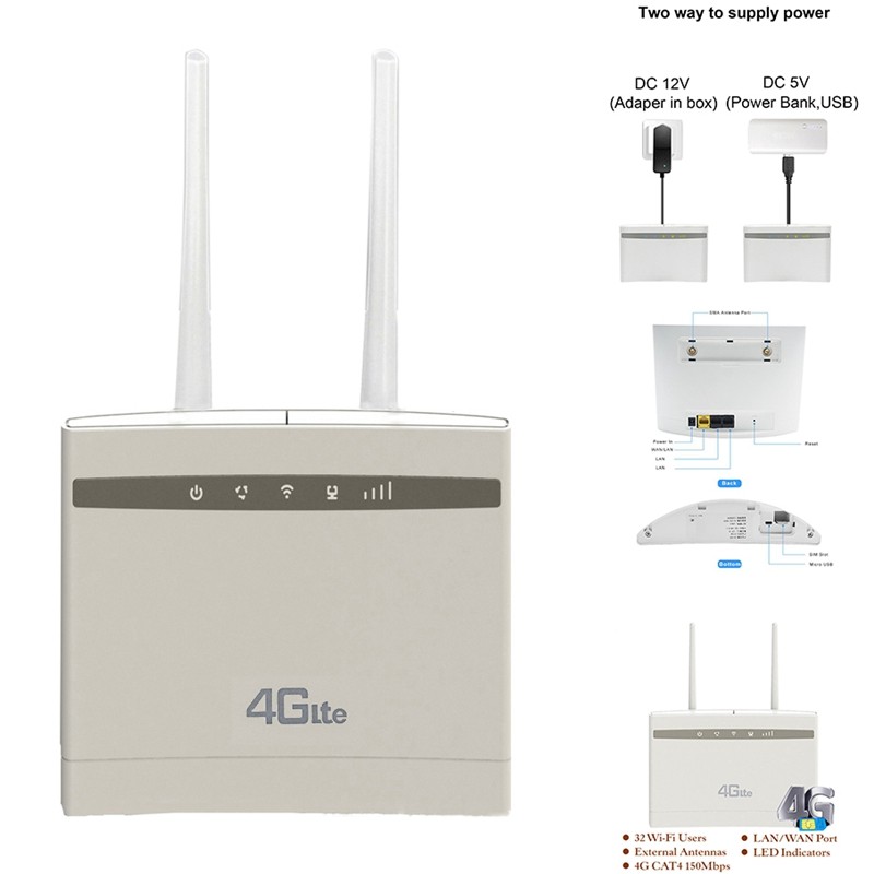 4G LTE Router 150Mbps CPE Wifi Repeater Wifi Modem