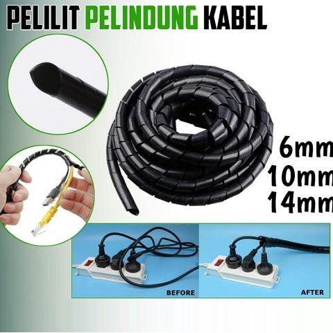 *#*#*#] fleksibel Spiral Selang Cable Pelindung Pembungkus Kabel Listrik Power