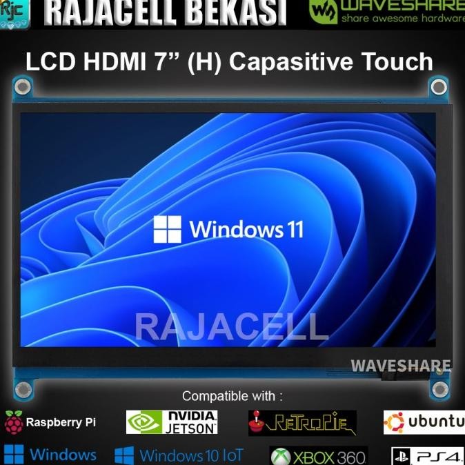 LCD WAVESHARE 7" 7 inch HDMI IPS LCD Capasitive Touchscreen Raspberry