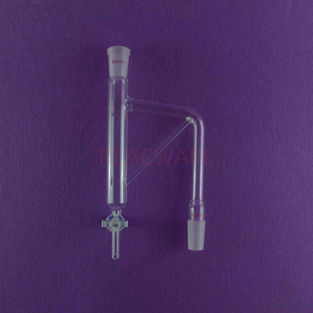 Laboratory Glass Distillation Receiver Adapter Glass valve 24/40