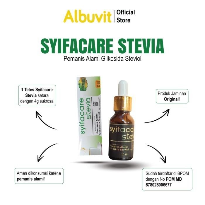 

2 Botol Syifacare Stevia Lebih Hemat Pengganti Gula Rendah Kalori Terbaru 100 % Original