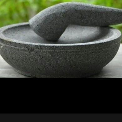 

(20cm) Cobek Batu Bubut Asli Dijamin / Batu Gunung Asli Ukuran 20 cm / SM88