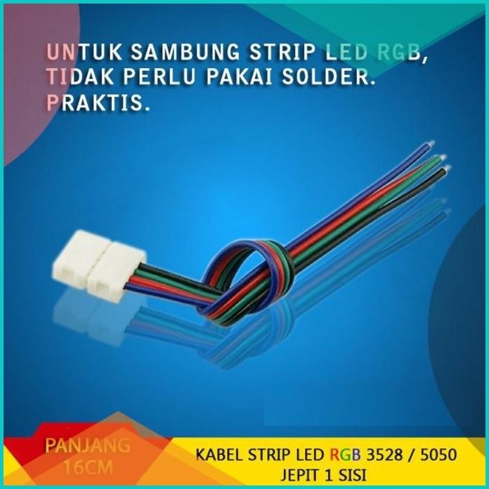 Kabel Jepit Buntung LED Strip RGB 3528/5050 / 1 Jepitan LED Strip RGB