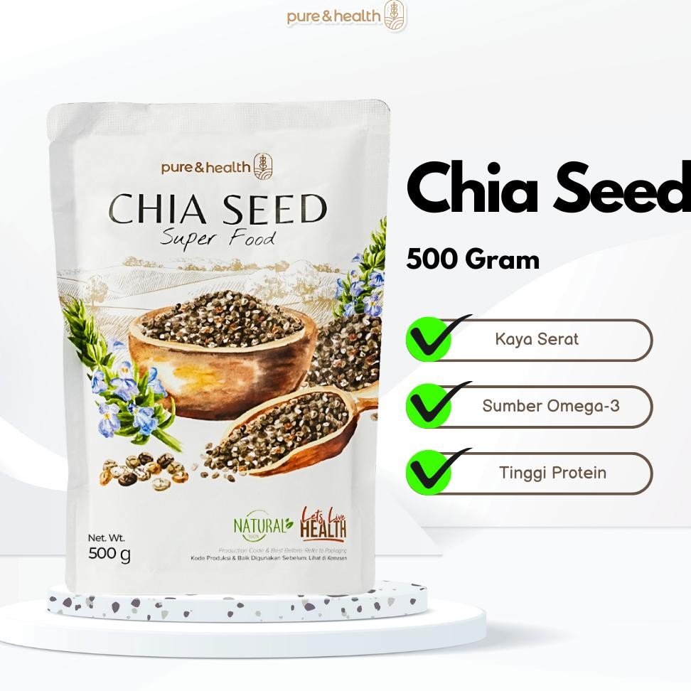 

Biji Chia Seed 500 gr Organik Black Chiaseed Diet Original Natural Super Food