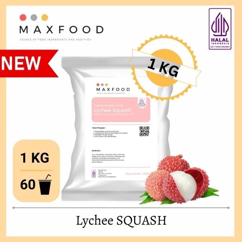 

1KG LYCHEE SQUASH / BUBUK MINUMAN SQUASH RASA LECI