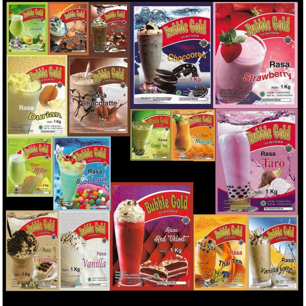 

BUBBLE GOLD STRAWBERRY KAN 1KG | SERBUK MINUMAN RASA STROBERI 1KILO
