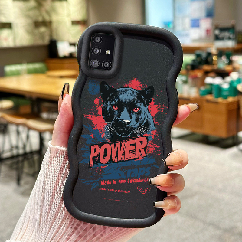 Casing Hp Untuk Samsung A51 M40s Case Macan tutul Warna macaron tekstur lembut softcase batas gelomb