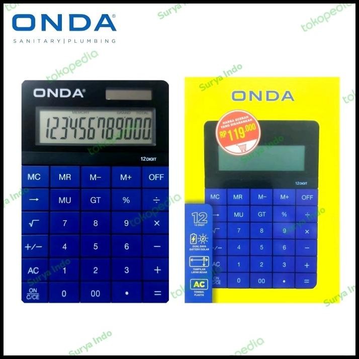 

Kalkulator 12 Digit Onda Layar Besar Dual Daya Baterai / Solar