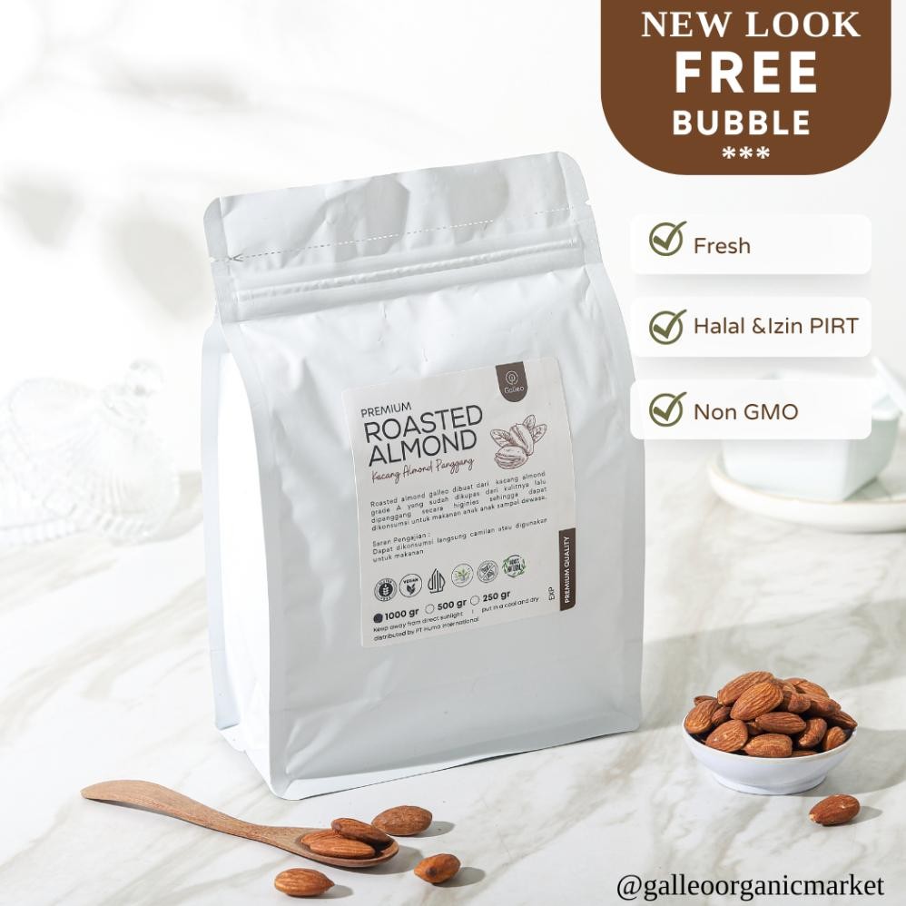 

KACANG ALMOND PANGGANG 500 GR / ROASTED ALMOND GALLEO