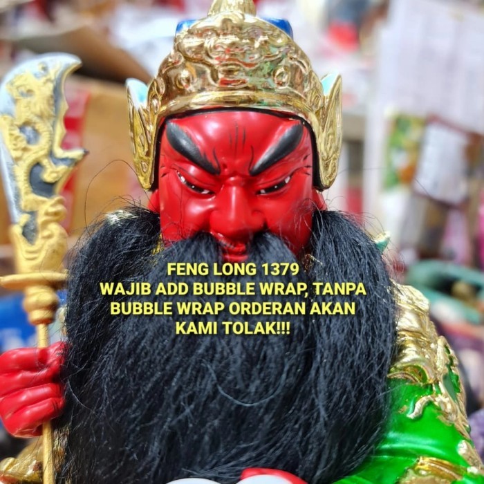 Rupang Patung Dewa Guan Gong / Kwan Kong Fiber 8 Inch Murah