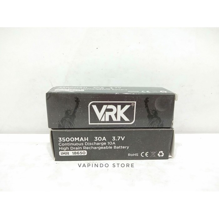 Battery Vrk 3500Mah 30A 18650 Batre By Vrk Usa Original