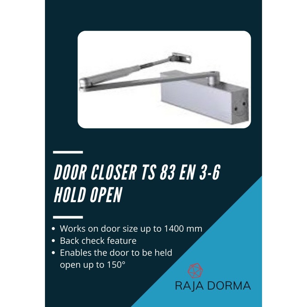 Dorma Door Closer Ts 83 En 3-6 Hold Open Dormakaba Ts83 En3-6 Ho Ready