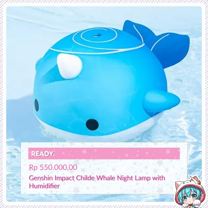 Genshin Impact Childe Whale Night Lamp With Humidifier Terlaris